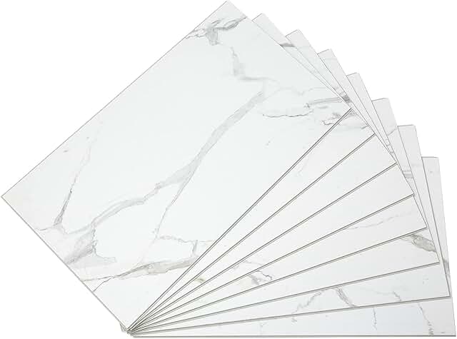 Palisade 25.6 in. x 14.8 in. Interlocking Vinyl Waterproof Wall/Backspla...