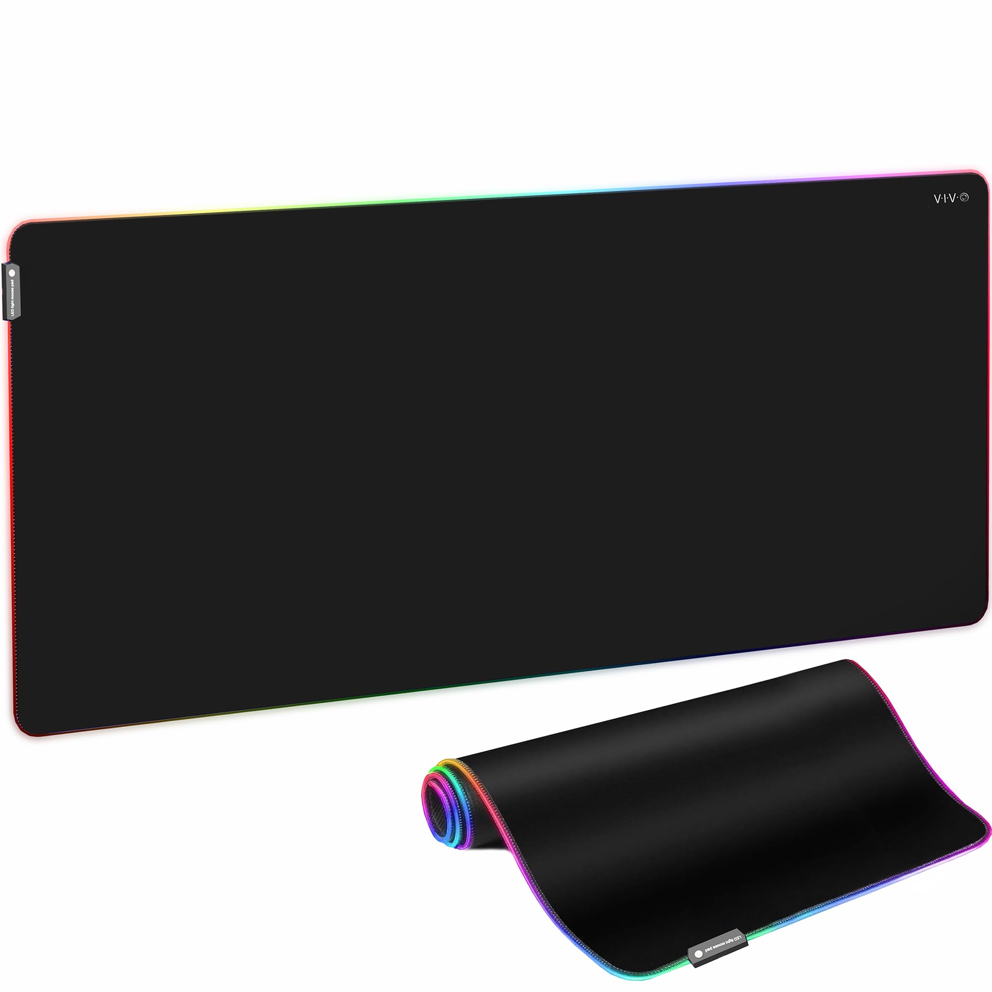 VIVO DESK-PAD72-36 - Tappetino da scrivania extra large da 180,3 x 91,4 cm, con illuminazione RGB per ufficio e giochi coinvolgenti, tappetino per mouse oversize, 12 modalità di colore, base