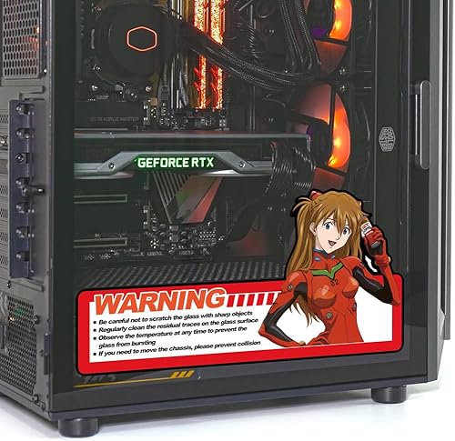 Miniatura 6 de Calcomanías de anime para carcasa de policarbonato de vidrio calcomanías de decoración de dibujos animados para piel de chasis de computadora