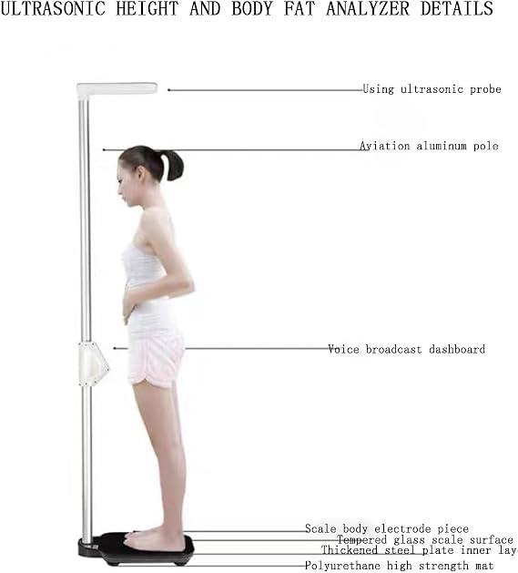 Digital Body Weight and BMI Smart Scale BMI Height Weight Measuring Machine,Analyzer Weighing Height Measuring Scale 200kg