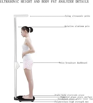 Digital Body Weight and BMI Smart Scale BMI Height Weight Measuring Machine,Analyzer Weighing Height Measuring Scale 200kg