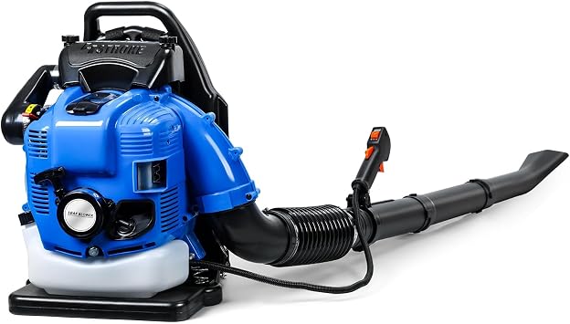 US Shipped 75.6CC Leaf Blower - 4 Stroke Backpack Gas Powered Leaf Blower, Lawn Blower Air Cooling Gasoline Back Pack Grass Blower, Backpack Snow Blower for Lawn Care Yard Grass Patio
