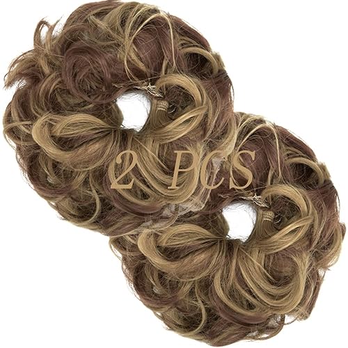 OMGREAT Extensiones de cabello de moño desordenado, rizado, ondulado, recogido, sintético, para coleta, accesorios para el cabello para mujeres y