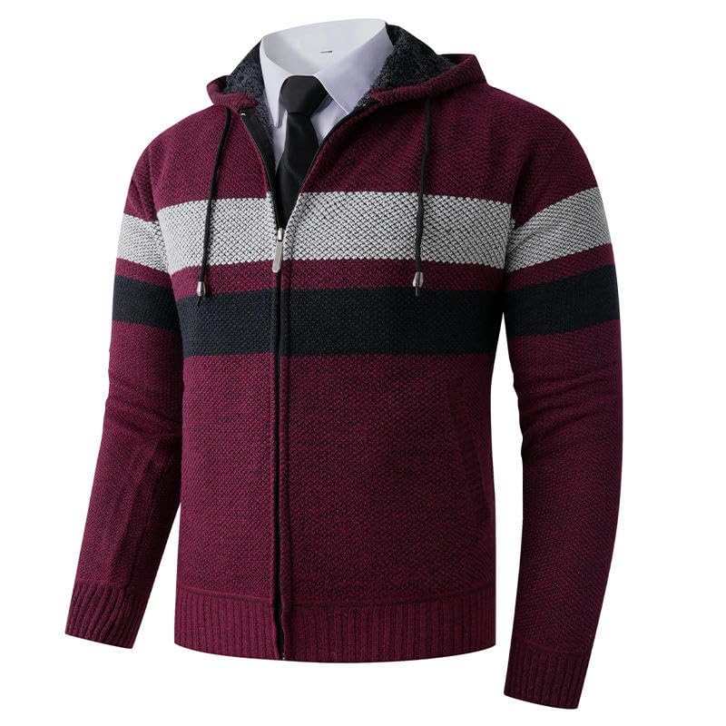 Suéter de punto casual para escapadas de invierno con forro de felpa 7
