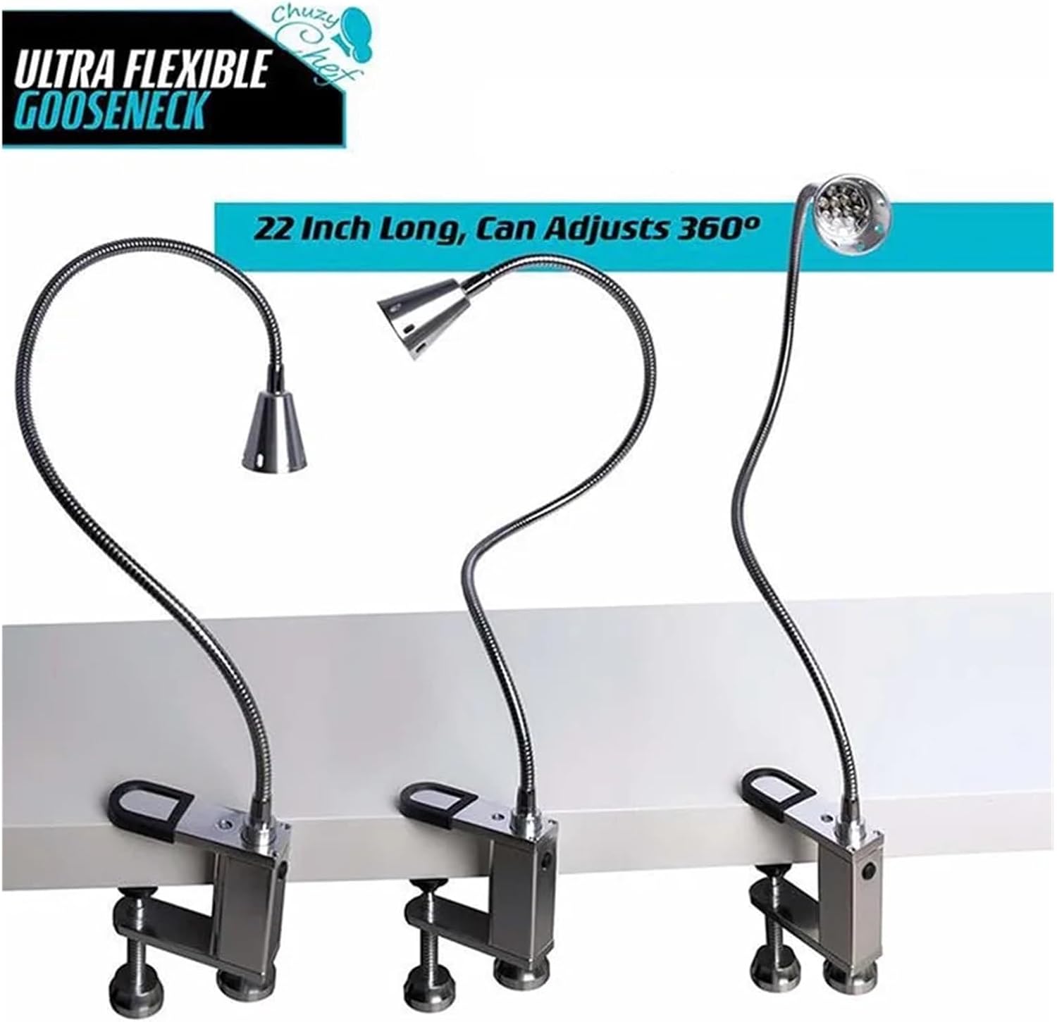 LED BBQ Grill Light, 360° Adjustable Flexible Lamp, Magnetic Base, for Outdoor Grilling