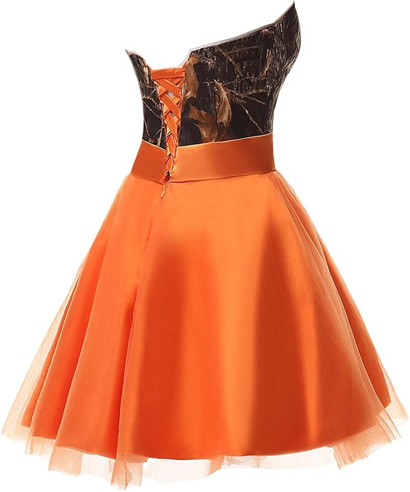 camo and orange prom dresses Amazon.com: DINGZANCAMO Halter Neck Camo Wedding Party Dresses Pick Ups  Long Orange 2 : Clothing, Shoes & Jewelry