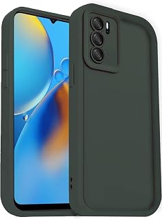 Coverzone Oppo A16 ile uyumlu Kılıf Parlak Tek Ren
