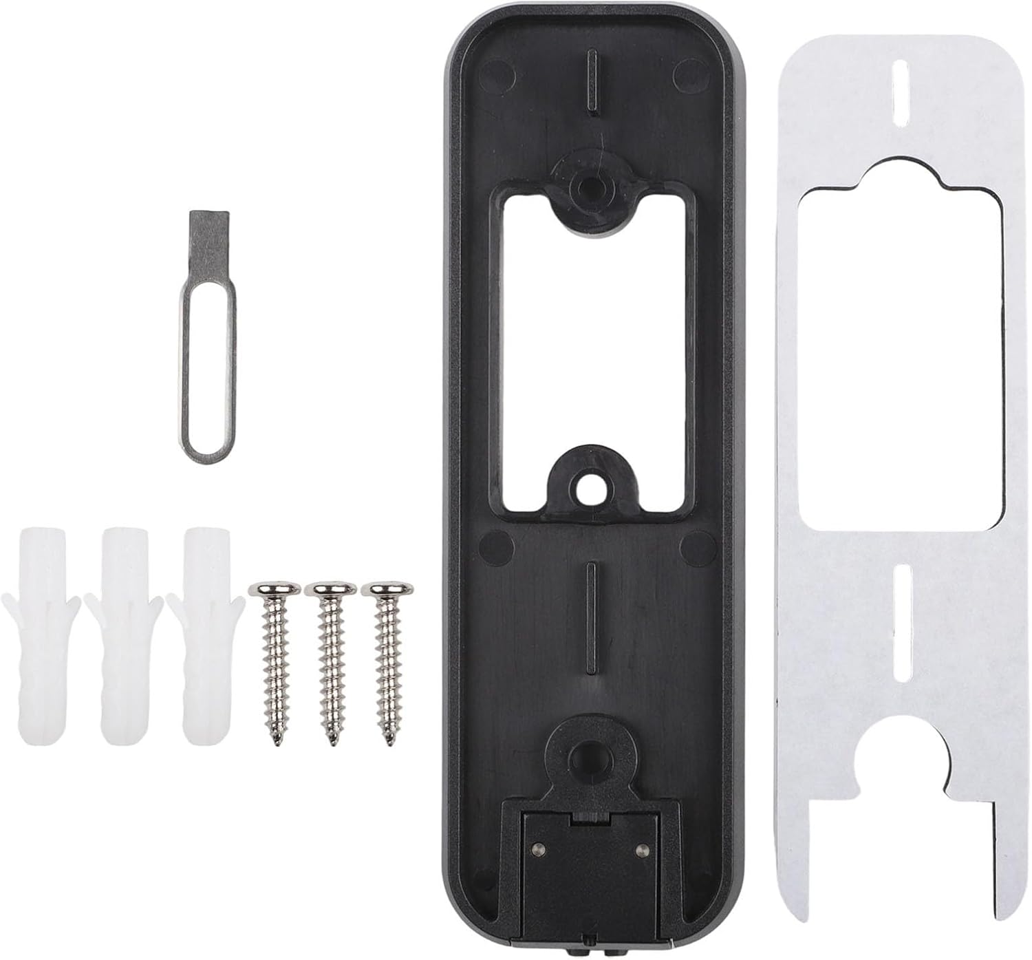3-Hole Doorbell Backplate Replacement For Blink Video Doorbell, ABS Mounting Bracket With Screws, for weather-resistant Security Wall Plate Accessory