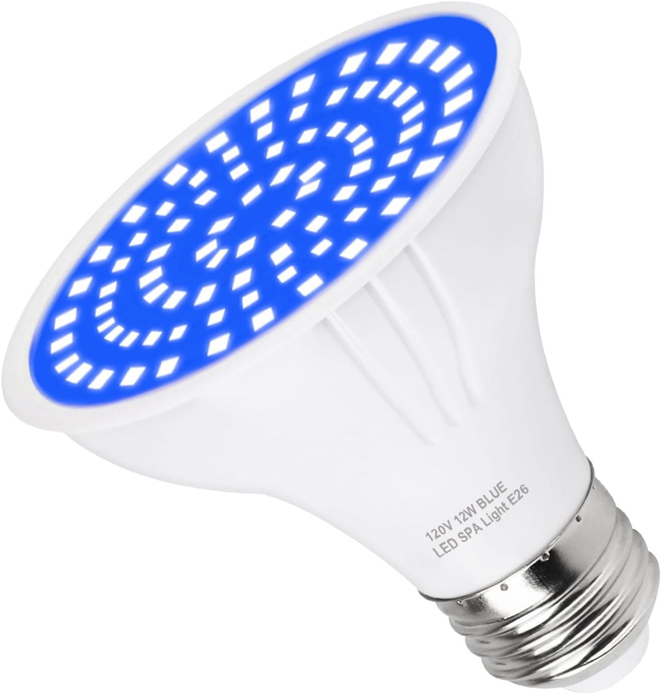 120V 12W Blue SPA Light Ocean Dark Blue LED Bulb for Bathtub/SPA/Swimming Pool/Hot Spring/Fountain Super Bright Pool Lamp Replace 100W-300W Bulb Fits Pentair Hayward Light Fixtures E26 PAR20