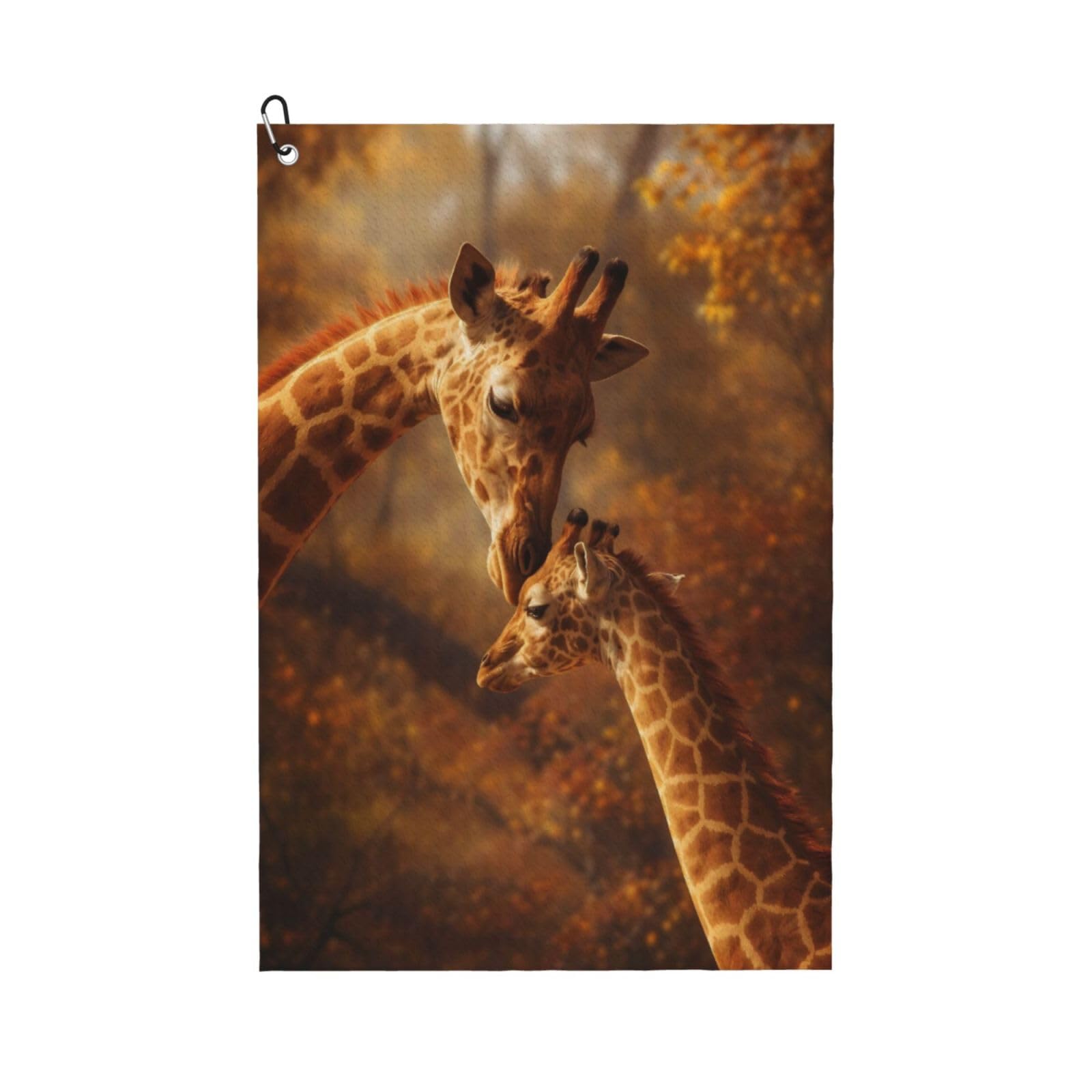 Oudrspo Giraffe Themed Fun Pattern Multi-Functional Golf Towel | Absorbent Quick Drying 16x24in