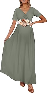 Green Maternity Dress For Baby Shower Picks collage image 4