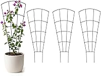 Vista 11 de Paquete de 4 Enrejados de 32'' para Plantas de Interior para Plantas en Maceta Trepadoras Enrejado de Metal para Jardín Exterior Plantas de Casa