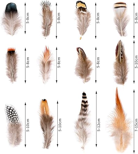 Miniatura 10 de 360 plumas naturales de 12 estilos surtidos de plumas para joyas y manualidades de atrapasueños