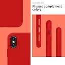 YATWIN Silicone Back Case for iPhone X/XS, Soft-Touch Phone Back Cover for Apple iPhone X/XS - Red gallery image