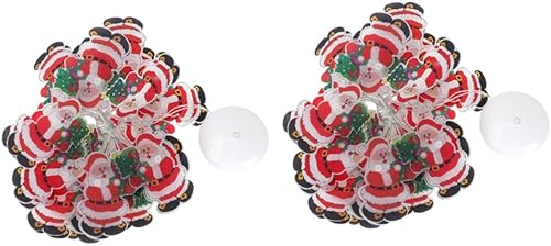 BESTOYARD 2 tiras de luz para poste de vacaciones, luces LED parpadeantes, luces para dormitorio, cortina de luz colgante al aire libre, decoración