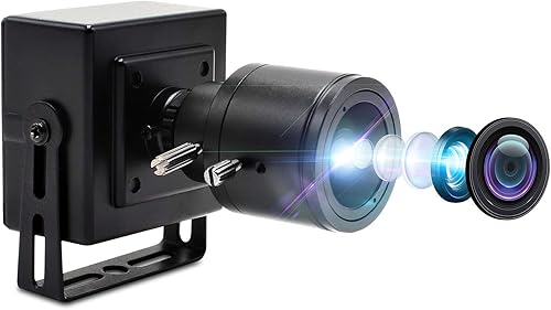 Miniatura 32 de SVPRO Cámara web USB 1080P con lente ojo de pez 180, cámara de poca luz de 2MP con sensor Sony IMX323, carcasa de aluminio, H.264 Lente ojo de pez