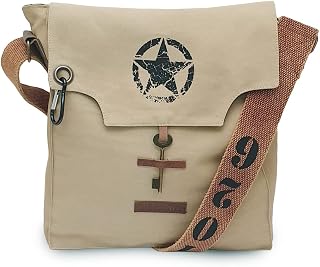 The House of tara Sturdy Cotton Canvas Messenger Bags for Men and Women | With two Magnetic Snap Buttons Flap Closure, Adj... Price In India
