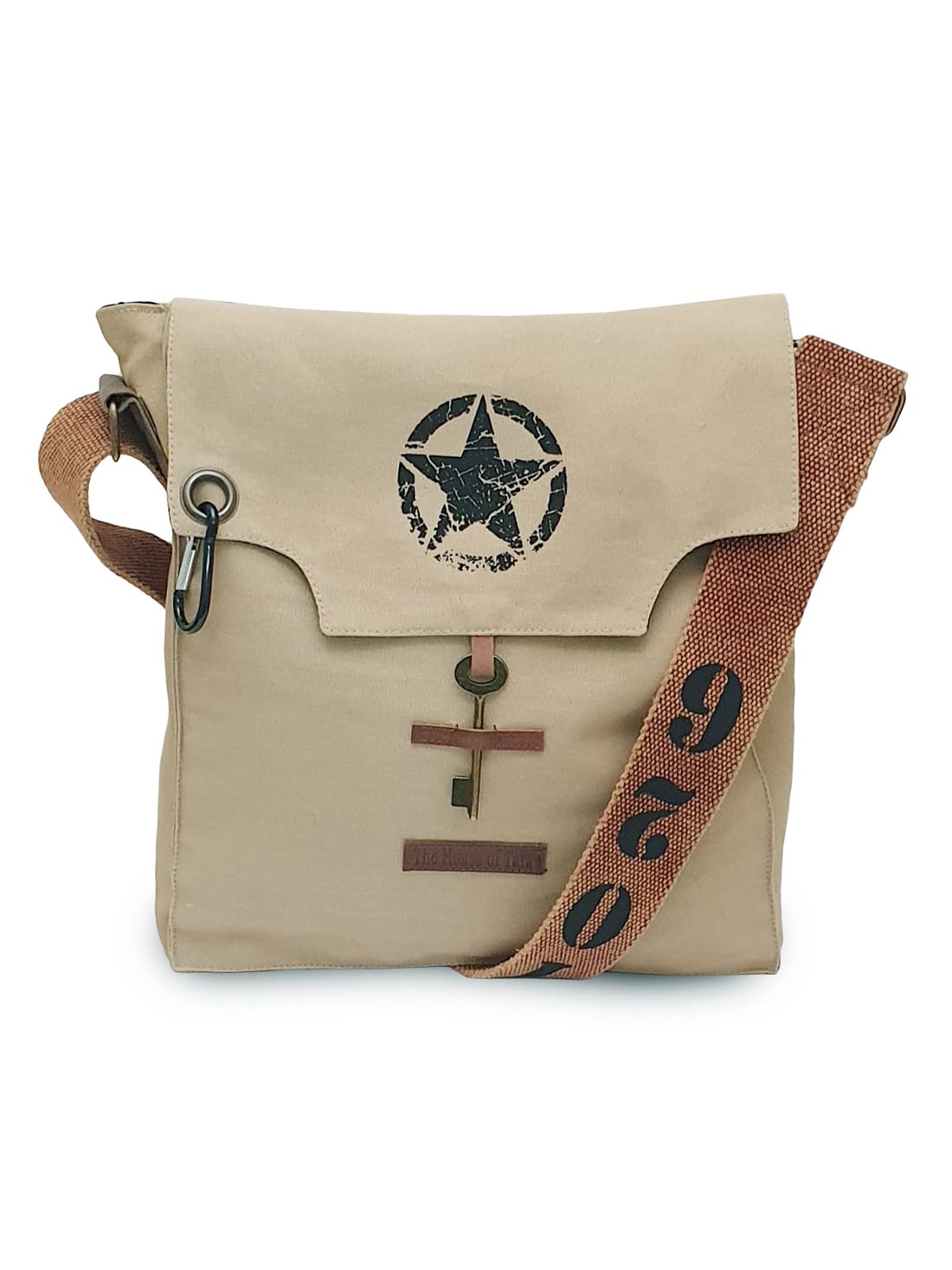 The House of tara Sturdy Cotton Canvas Messenger Bags for Men and Women | With two Magnetic Snap Buttons Flap Closure, Adj... - Review, Price and Buying Guide