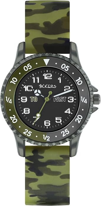 Tikkers Camo Silicone Time Teacher Strap Watch ATK1085