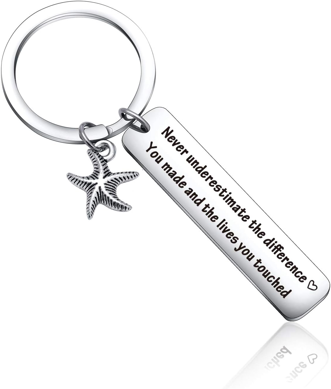 Keytells Starfish Keychain - Starfish Story Appreciation Gifts For Teacher, Employee, Social Worker Keychain