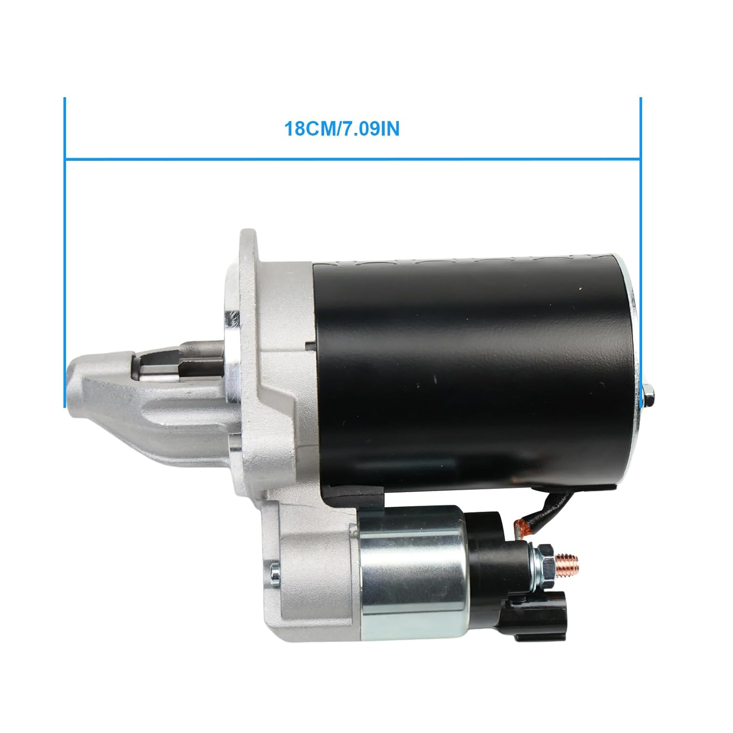 Starter Motor Compatible for Soul 2010-2012 Rio 2012 Starter for Accent 2012-2013 Veloster 2012-2013 12V 0.85KW 8 Teeth Clockwise Starter Replace# 36100-2B100, 1195239, LRS02571