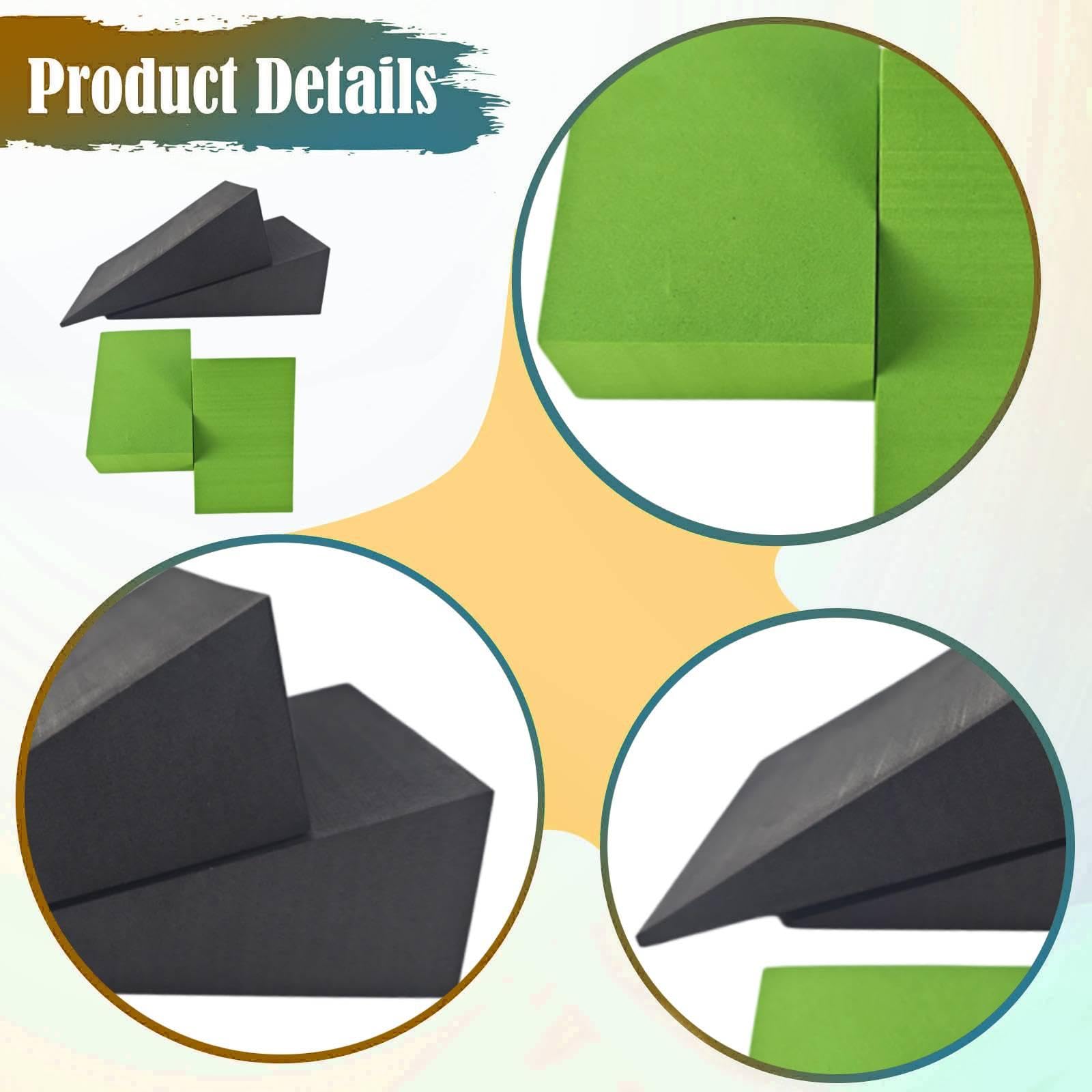 4 Pezzi Blocco Pilates Strumento Palestra Wedge Allenamento Antiscivolo Eva Adatto per Equilibrio Casa Flessibilità Rafforzamento Donne