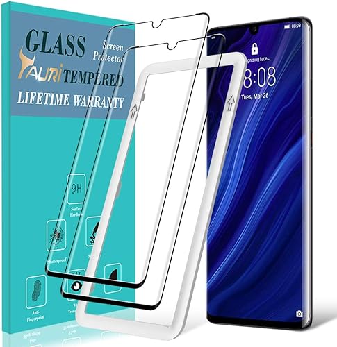 TAURI Pezzi  Pellicola Protettiva per Huawei P30 PRO  Kit d Installazione  Pieno Colla  Protezione Schermo Vetro Temperato  Nero 