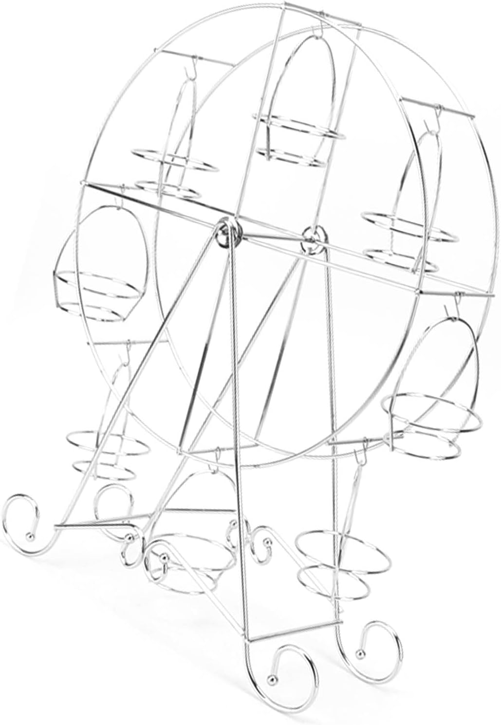 Topyond Cupcake Ferris Wheel Stand, Rotatable Iron Cake Holder, Eight Cupcake Display Rack, Elegant Dessert Stand for DIY Birthday Parties, Special Events