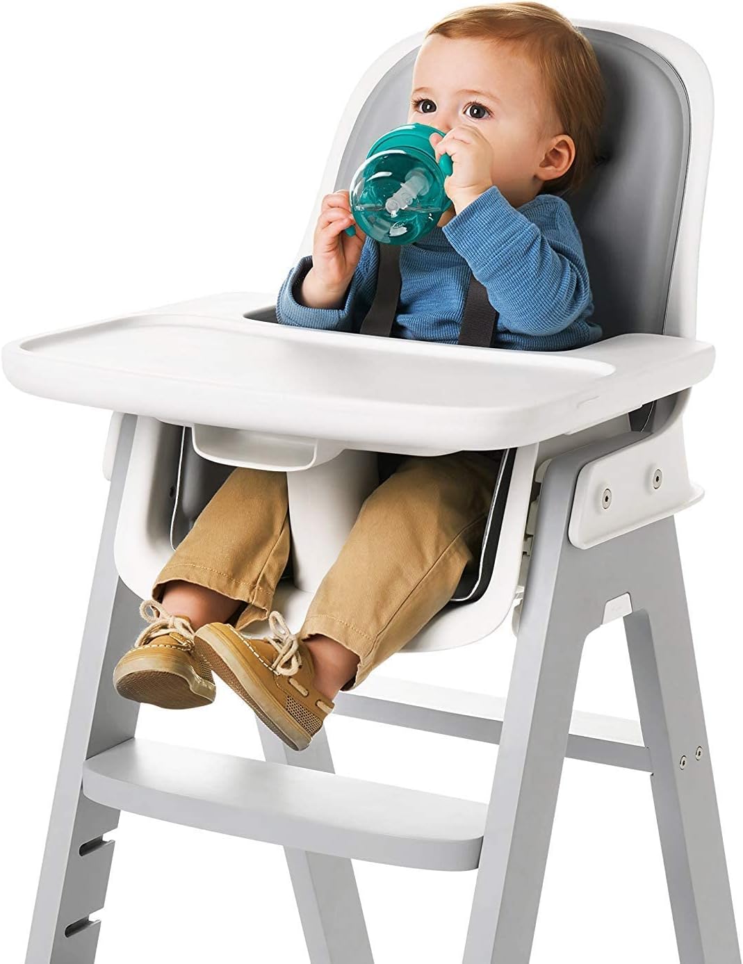 OXO Tot Transitions Straw Cup with Removable Handles, Teal, 6 Ounce (2 Pack)