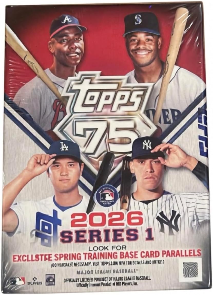 2026 Topps Series 1 Baseball Sealed 75th Anniversary Blaster Value Box (6 Pks/Box) IN HAND