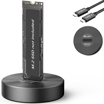 40Gbps USB 4 M.2 NVMe SSD to USB C Docking Station, M2 SSD to USB C Reader Adapter for M 2 M Key, B+M Key PCIE NVMe SSD Dock, Size for 22110 2280 2260 2242 2230 Enclosure - Aluminum Alloy
