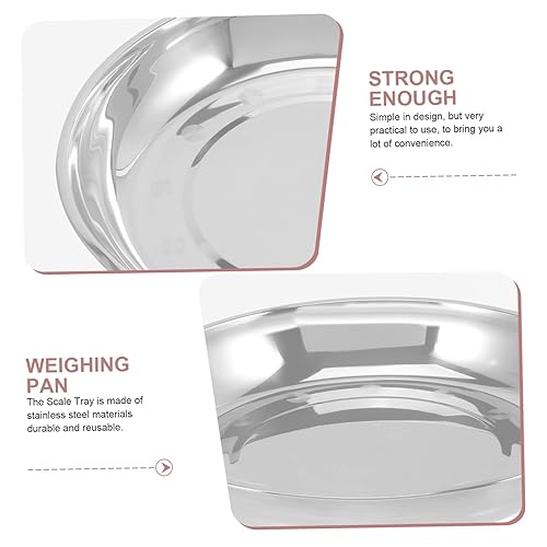 Miniatura 9 de Bandejas para básculas de alimentos, bandeja redonda, báscula de cocina digital, bandeja de servicio de acero inoxidable, bandejas para básculas de