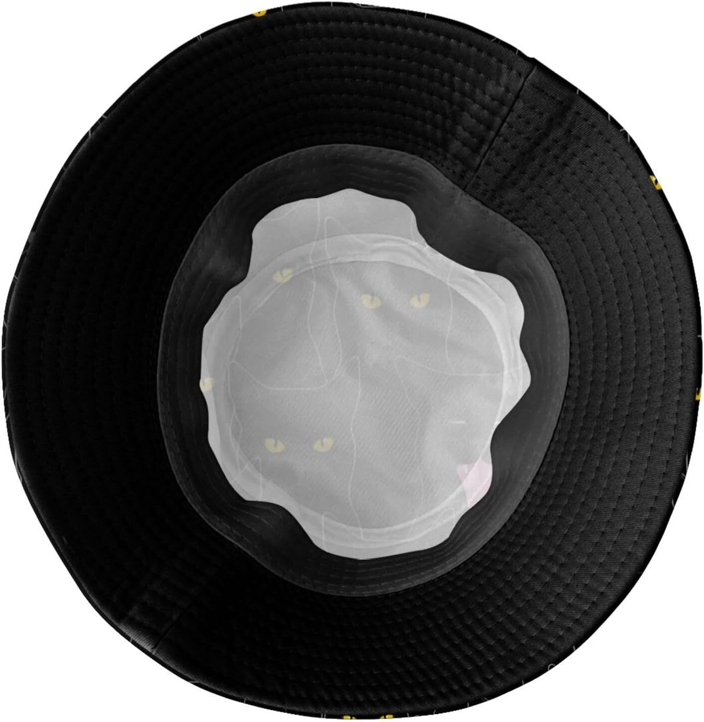 Fun Black Cat Bucket Hat Packable Breathable Sun Hats for Women Men Teens Unisex Summer Travel Beach Fisherman Cap