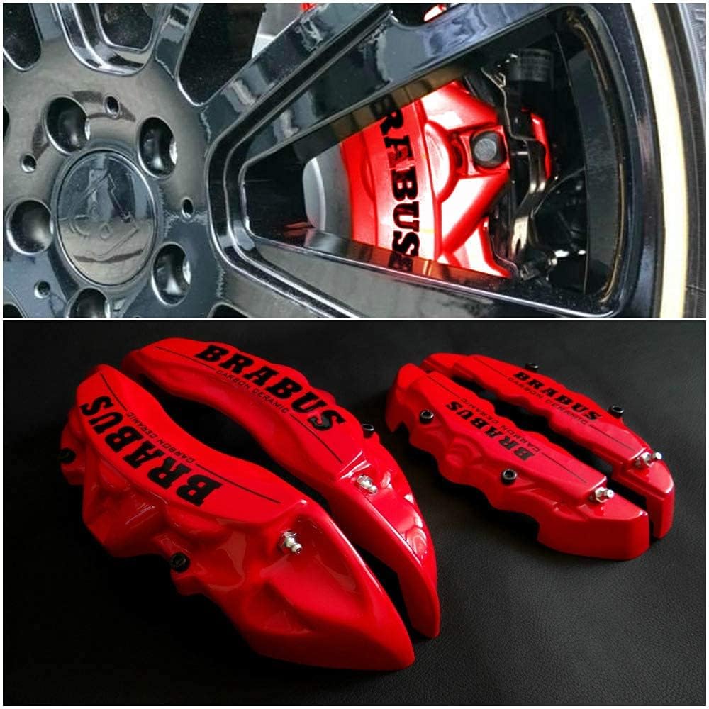 KubaY-design for Mercedes B A B C E Class disc Caliper Covers Carbon Ceramic Sign Fiberglass red 4 pcs Set