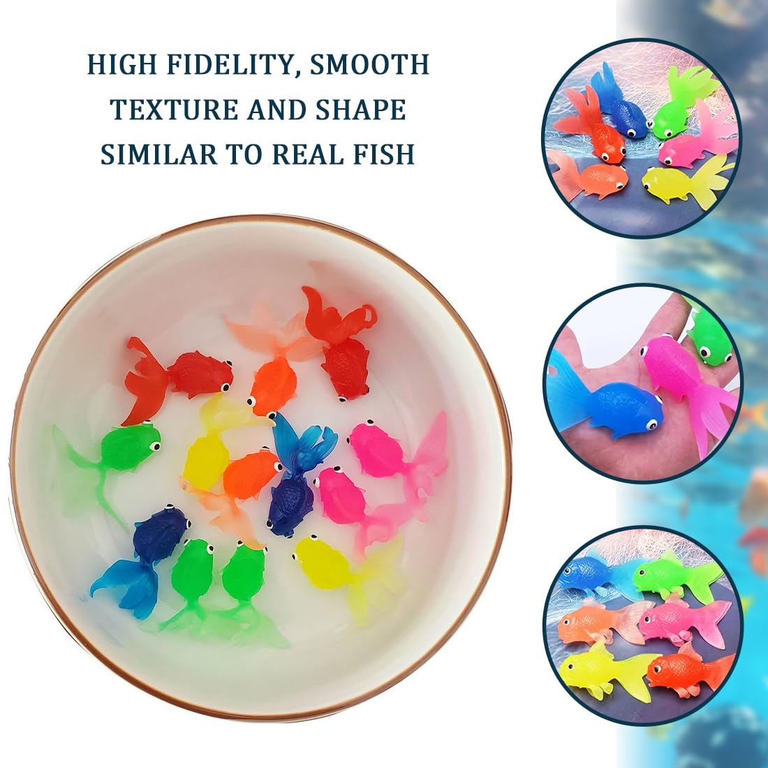 28 pcs Poissons artificiels en Plastique réaliste pour Aquarium