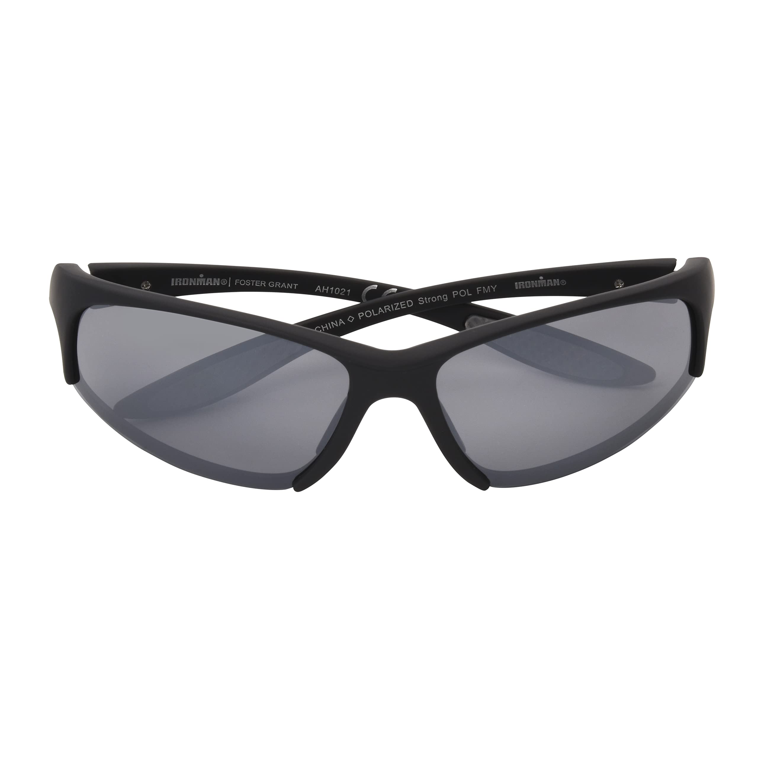 Ironman Gafas de sol deportivas fuertes envolventes para hombre, color negro, 70 mm