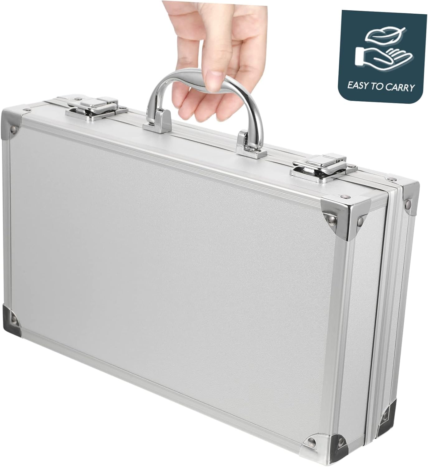 Portable Aluminum Alloy Storage Box Multi Functional Medicine Cosmetic Carrying Case with Handle for Home School Garage More Durable Sturdy Emergency Kit Box