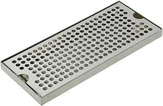 DasMarine Beer Drip Tray Surface Mount No Drain, 12" x 5", Stainless Steel