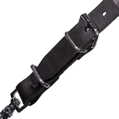 Miniatura 10 de Sistema de suspensión de cuero Stronghold, cómodos tirantes acolchados y totalmente ajustables de cuero para cinturón de herramientas.