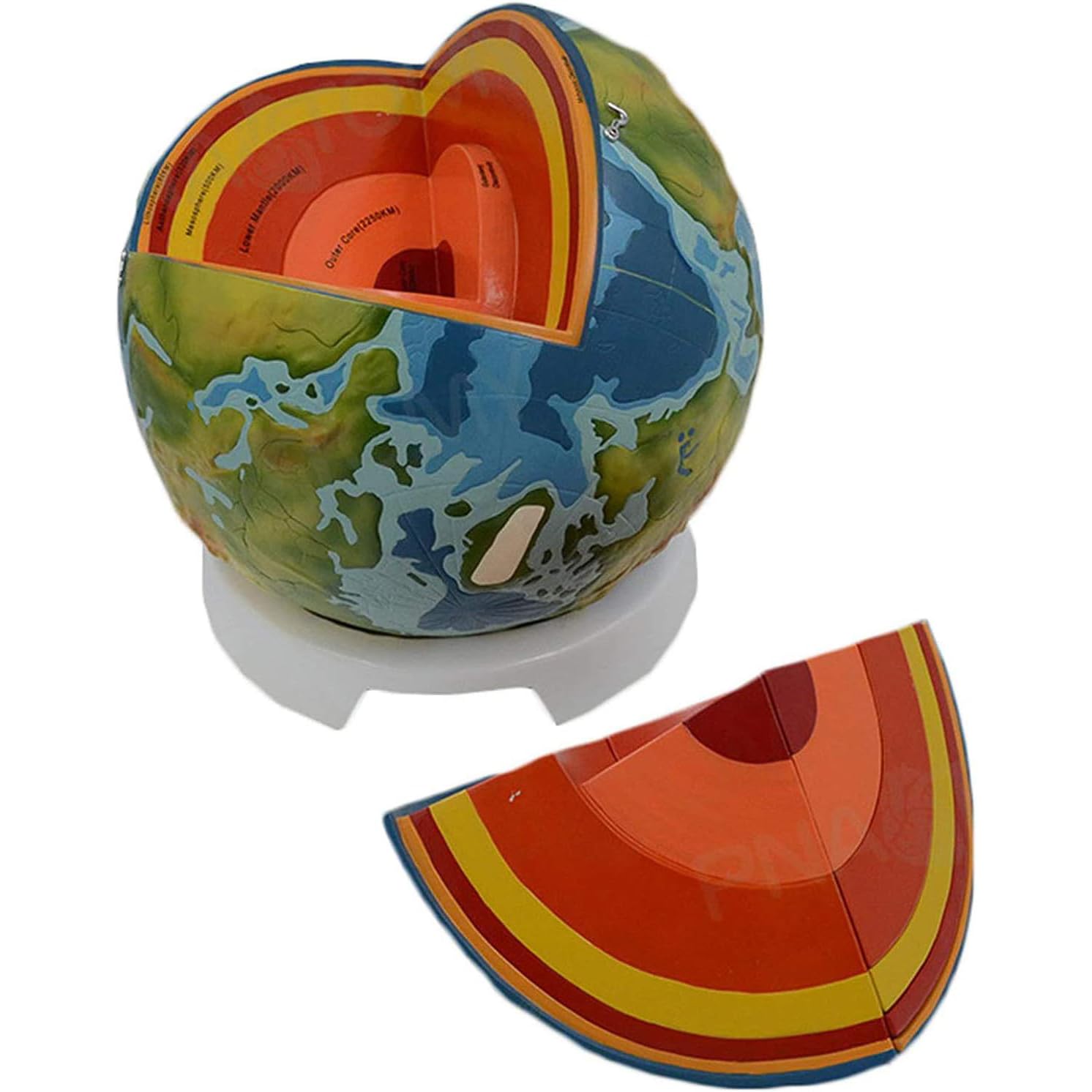 XLTEAM Earth Model, Cross-Section Earth Model, 30Cm Earth Crust Globe Structure Model, Split 9 Parts, for School Physical Geography Teaching, Modern Desktop Decoratio