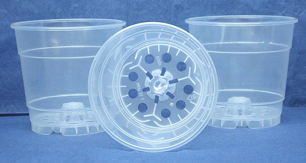 Plastic Pot for Orchids 4 1/2 inch Diameter - Quantity 3