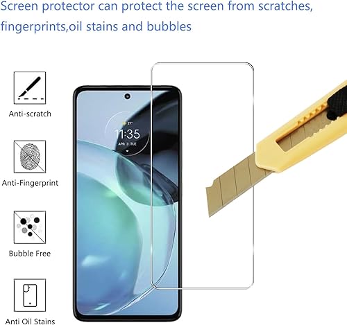Miniatura 3 de Protector de pantalla de vidrio templado para Motorola Moto G72, transparente HD, dureza 9H, antiarañazos, compatible con Motorola Moto G72