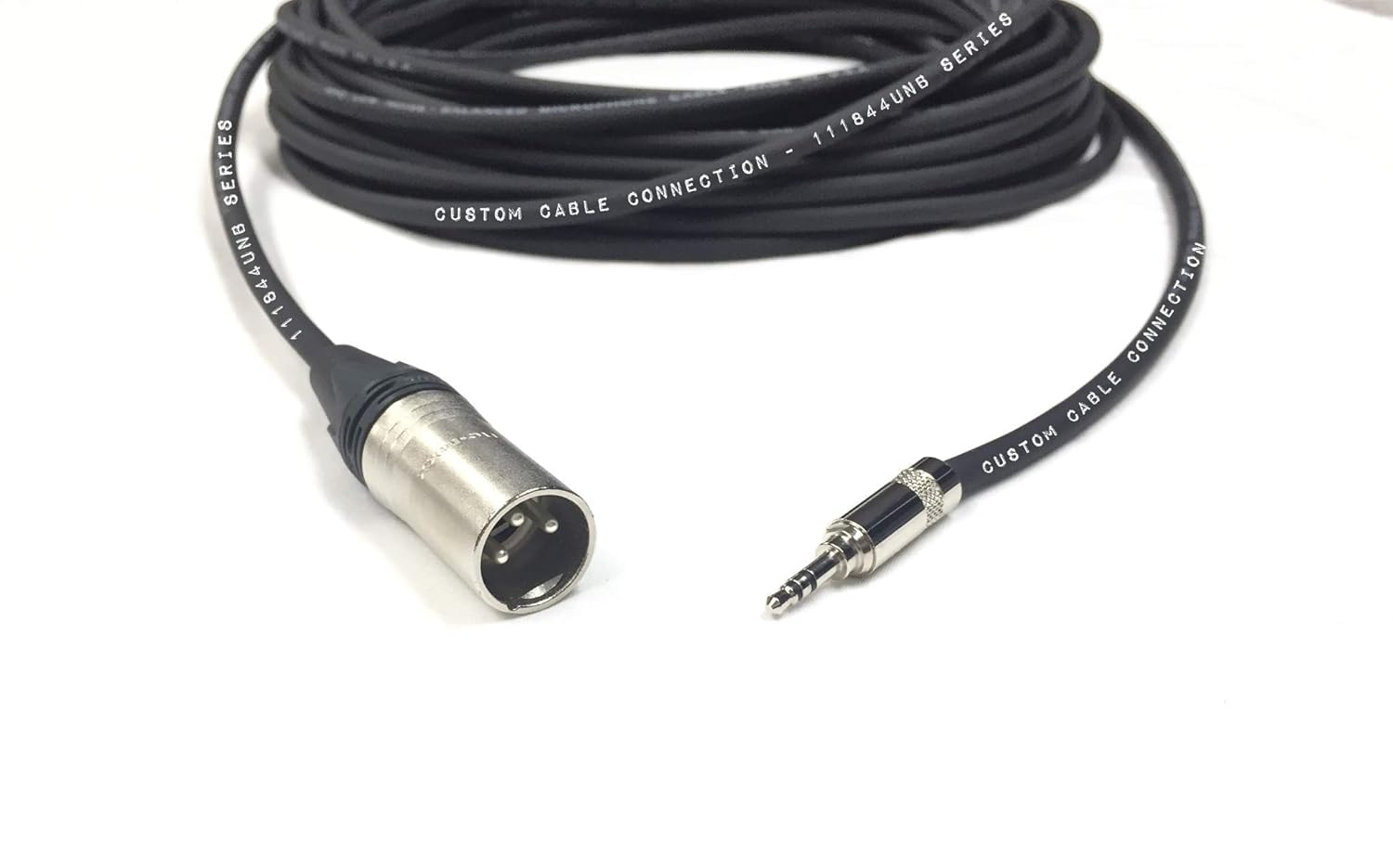 75 Foot XLR Male to 1/8 Inch (3.5mm) Male Unbalanced Audio Cable 24 AWG by Custom Cable Connection