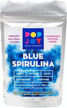 100% Blue SPIRULINA Powder by POPJOY - Vibrant SUPERFOODS