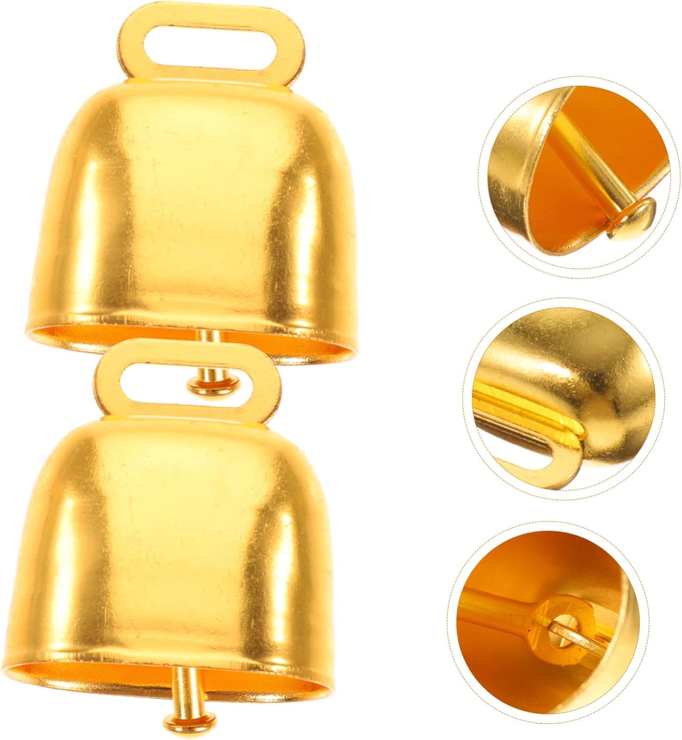 VANZACK 20pcs Vintage Metal Cow Bells Loud Farm Animal Hanging Ornaments for Cattle Sheep and Pet Decor for Christmas Tree and DIY Crafts