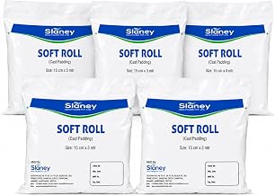 Slaney Cast Padding/Soft Roll – 15cm × 3m | Orthopedic Under-Cast Protection | Soft, Breathable, Skin-Friendly Cotton Roll for Plaster & Synthetic Casts | Pack of 5