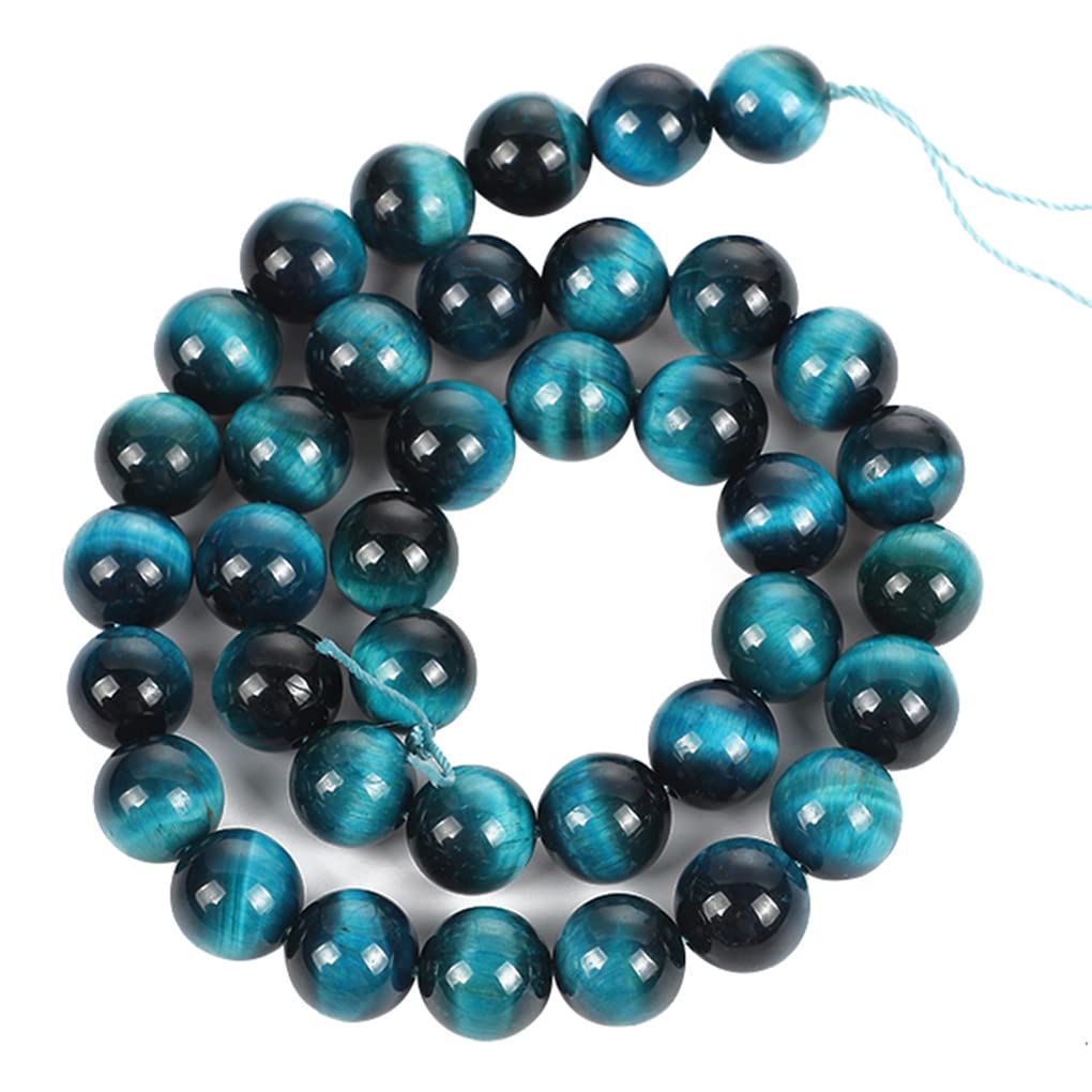 Oeil de tigre bleu perles en pierre naturelle bleu clair lâche 6mm fabrication bijoux