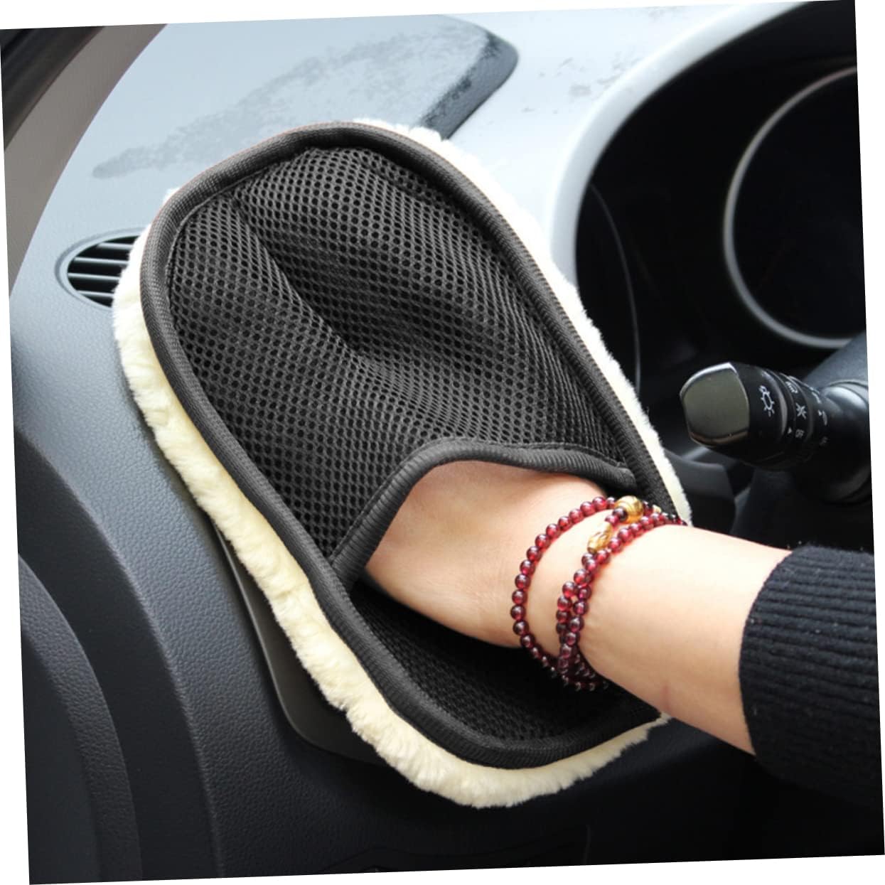Wool Wash Mitt Car Washing Glove Auto Detailing Clay Towel Scratch-Resistant Mittens