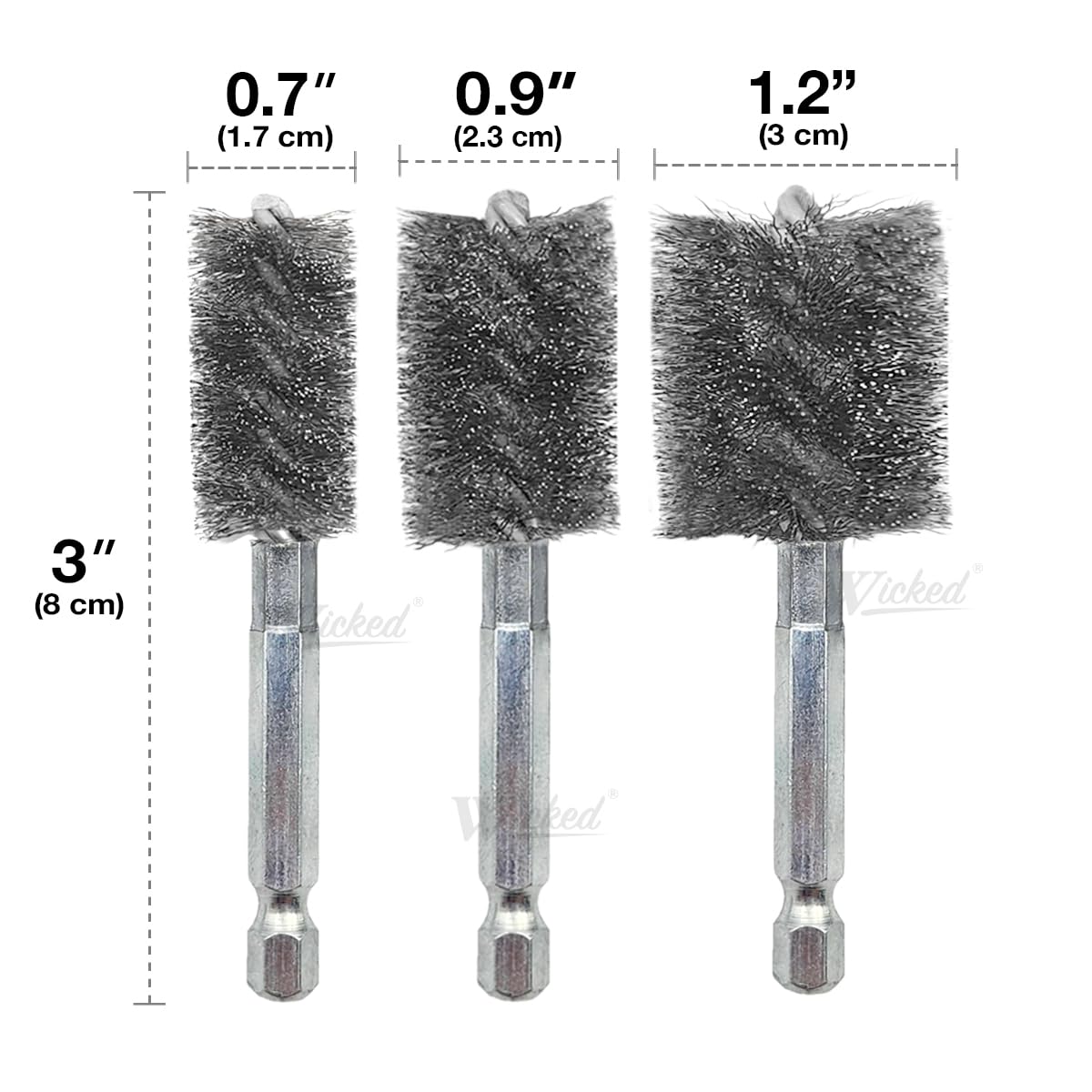 WICKED Professional ID - Cepillos de repuesto para limpiador de tubos de cobre (paquete múltiple)