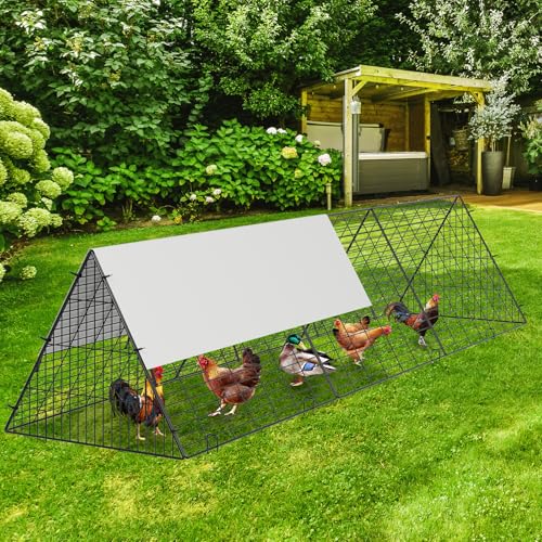 Chicken Tunnels for Yard, 118.1x28x24.2 inch, Portable Chicken Runs with Cover, Easy Installation, Portable Chicken Coop for Outdoor Backyard Farm Use by PeakPursuit - Used condition - Image 7